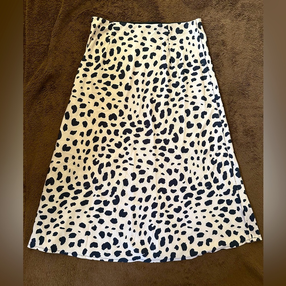 Women's Midi Length High-Waist Skirt, Cheetah Pattern, Size Small, never worn!